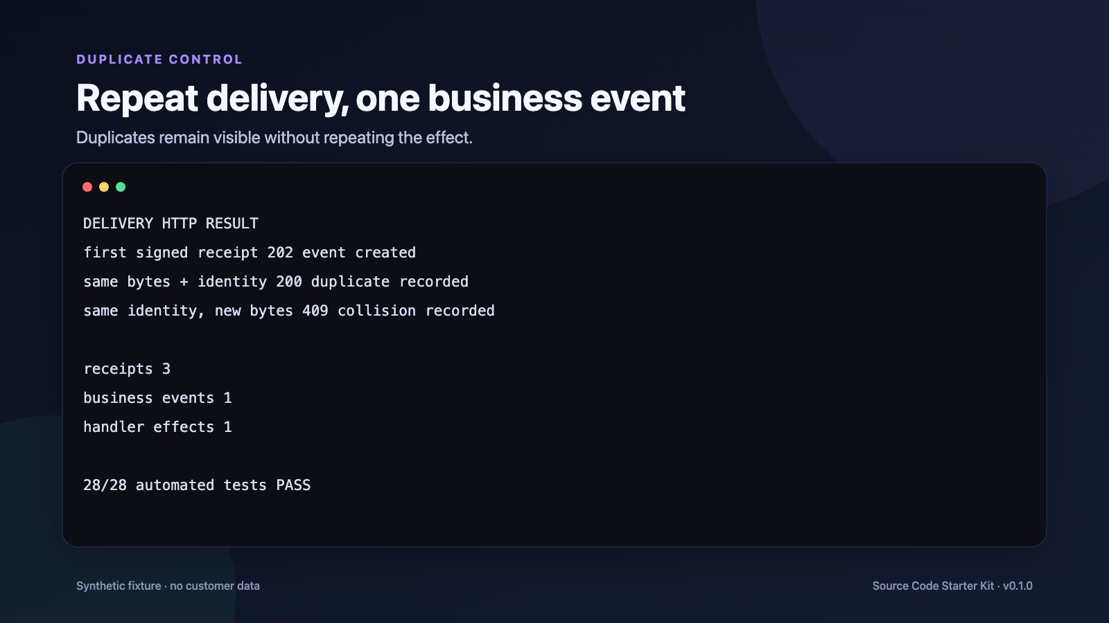 Webhook duplicate handling